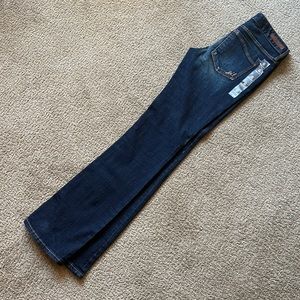 Express Barely Boot Low Rise jeans